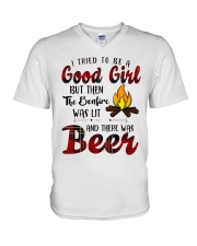 Good Girl Beer V-Neck T-Shirt tile