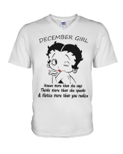 December Gift for Birthday Girl V-Neck T-Shirt tile