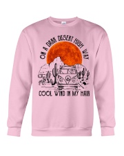 Flower child hippie woman Crewneck Sweatshirt tile