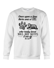 Dog and Sloths Crewneck Sweatshirt thumbnail