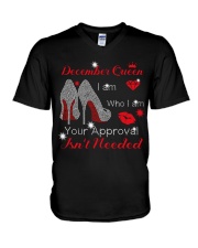 December Gift for Birthday Girl V-Neck T-Shirt tile