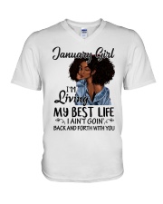 January Gift for Birthday Girl V-Neck T-Shirt thumbnail