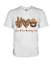 Peace Love V-Neck T-Shirt tile