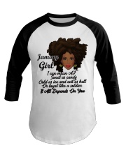 January Gift for Birthday Girl Baseball Tee tile