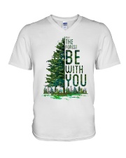 Forest be with you V-Neck T-Shirt tile