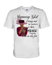 January Gift for Birthday Girl V-Neck T-Shirt tile