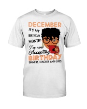 December Gift for Birthday Girl Classic T-Shirt front
