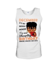 December Gift for Birthday Girl Unisex Tank tile