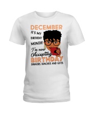 December Gift for Birthday Girl Ladies T-Shirt tile
