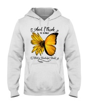 Sunflower Butterfly Hooded Sweatshirt tile