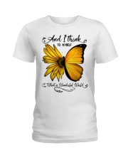 Sunflower Butterfly Ladies T-Shirt tile
