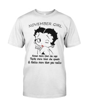 November Gift for Birthday Girl Classic T-Shirt front
