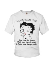 November Gift for Birthday Girl Youth T-Shirt tile