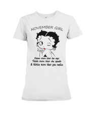 November Gift for Birthday Girl Premium Fit Ladies Tee tile