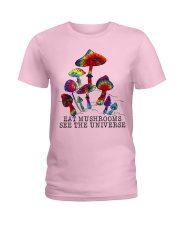 Mushrooms see the universr Ladies T-Shirt tile