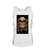 Sugar skull with guns Unisex Tank tile