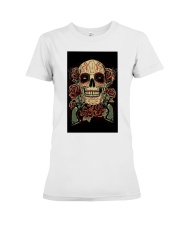 Sugar skull with guns Premium Fit Ladies Tee tile