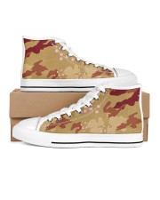 Brown Camo Face Mask Case Sneakers Men's High Top White Shoes thumbnail