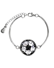 Soccer diamond Metallic Circle Bracelet front
