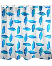 Funky Blue Feather Pattern Shower Curtain thumbnail