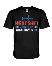 Nightshift is awesome 041120-D-94 V-Neck T-Shirt tile