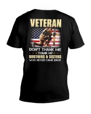 Veteran Thank My Brothers And Sisters V-Neck T-Shirt tile