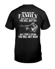 Mess With My Family Premium Fit Mens Tee tile