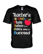 Teacher's Alway Believe Child's Succeed V-Neck T-Shirt tile