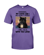Shhhhh My Coffee And I Premium Fit Mens Tee tile