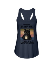 Shhhhh My Coffee And I Ladies Flowy Tank tile