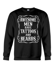 Awesome Men Have Tattoos And Beards Crewneck Sweatshirt tile