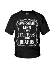 Awesome Men Have Tattoos And Beards Youth T-Shirt tile