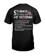 5 Things You Should Know About My Veteran Classic T-Shirt back