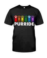 Purride Rainbow Paw LGBT Classic T-Shirt front