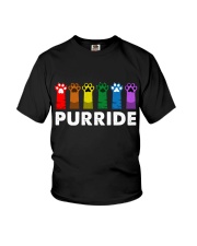 Purride Rainbow Paw LGBT Youth T-Shirt tile