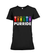 Purride Rainbow Paw LGBT Premium Fit Ladies Tee tile