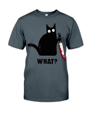 Murderous Cat With Knife Classic T-Shirt tile