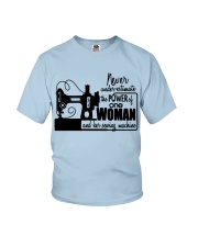 Woman Sewing Youth T-Shirt tile