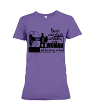 Woman Sewing Premium Fit Ladies Tee tile