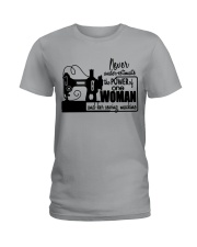Woman Sewing Ladies T-Shirt tile
