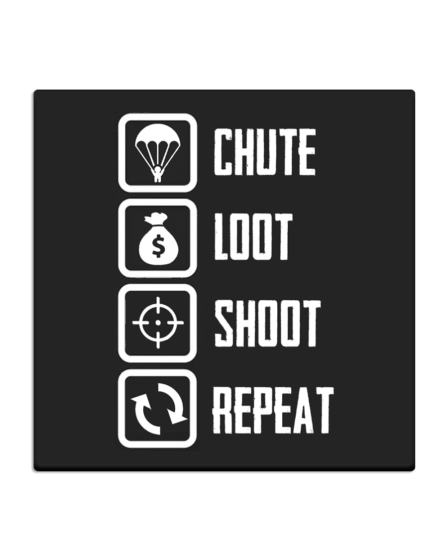 Chute Loot Shoot Repeat Square Coaster
