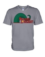 READING LOVECRAFT V-Neck T-Shirt tile