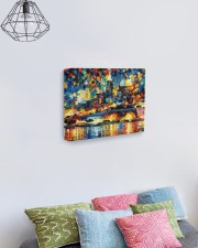 102 SOLD: VALLETTA PAINTING PANORAMIC VIEW 14x11 Gallery Wrapped Canvas Prints aos-canvas-pgw-14x11-lifestyle-front-02