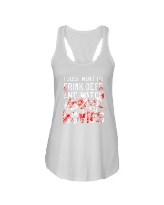 Horror Movies Beer Ladies Flowy Tank tile