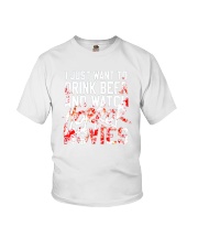 Horror Movies Beer Youth T-Shirt tile