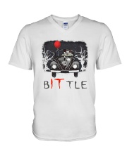 Horror Movies Bittle V-Neck T-Shirt tile