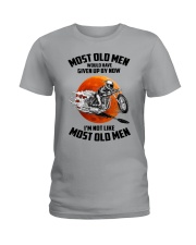 most old men motorcycle drag racing Ladies T-Shirt tile