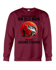 never-jigging-fishing-oldman Crewneck Sweatshirt tile