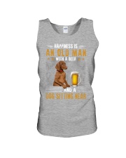 HAPPINESS IS AN OLD MAN VIZSLA Unisex Tank tile