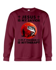 jesus--fly-fishing Crewneck Sweatshirt tile